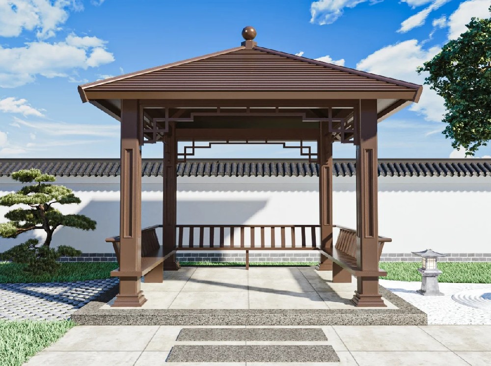 中式凉亭 #铝合金凉亭 #亭子 #仿古凉亭